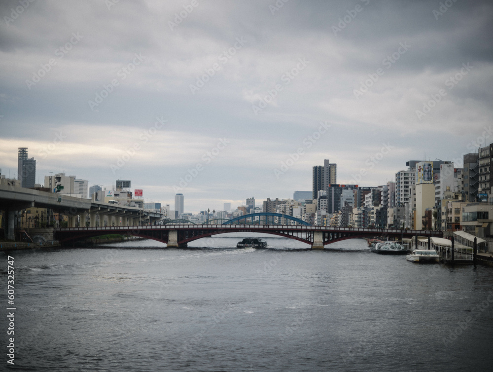 Bridge over river in Tokyo