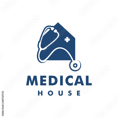 Medical Home Logo Design for Home Clinic Health Care.