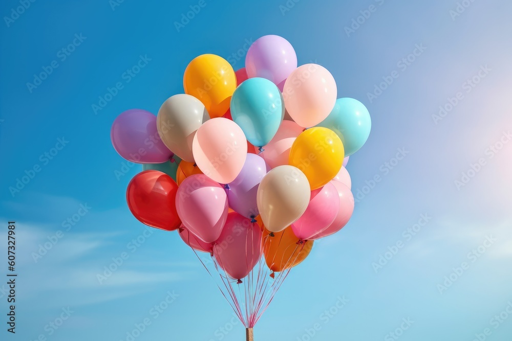 Vibrant Balloons Floating 