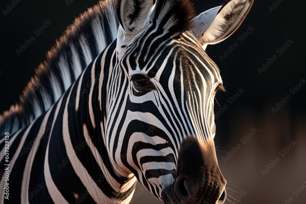 Naklejka premium Zebra the Nature's Striped Beauty