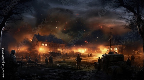 Military Game Artwork at Night