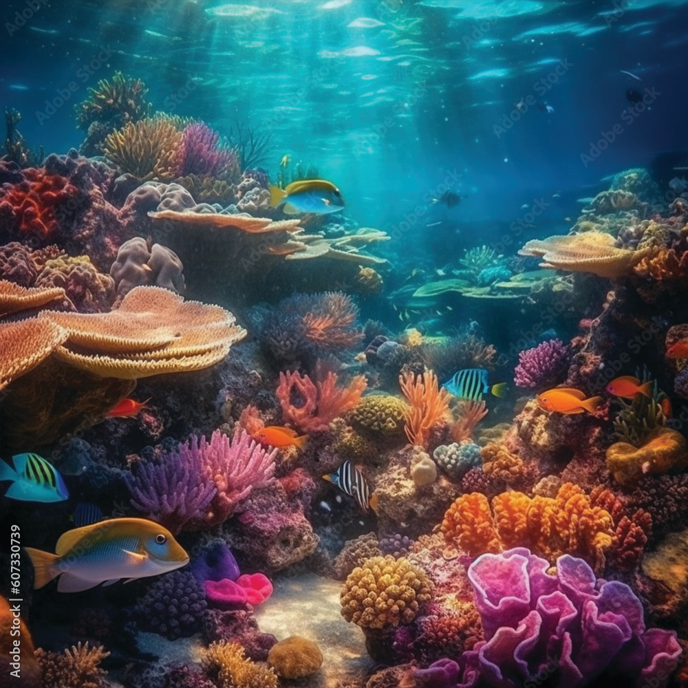 Obraz premium coral reef with fish
