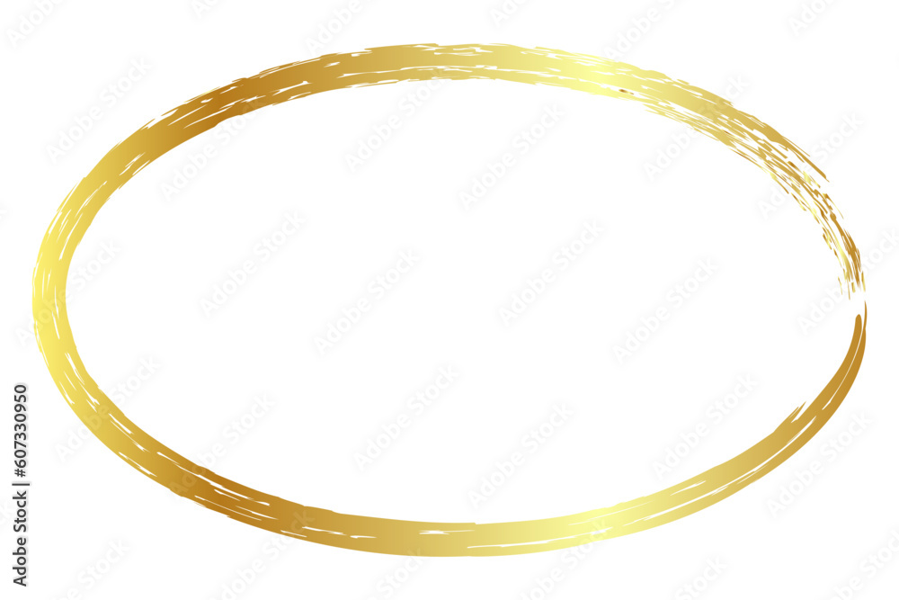 gold golden vector simple oval frame from crayon, at white background gold golden vector simple oval frame from crayon, at white background