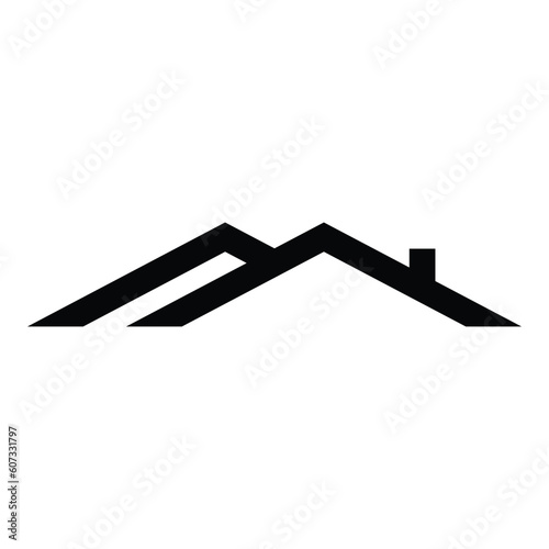 House roof icon design silhouette template illustration