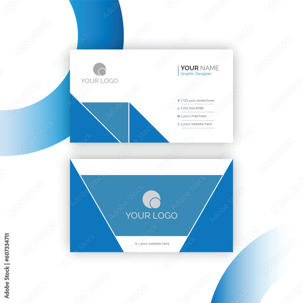 Modern corporate business card template Modern corporate business card template