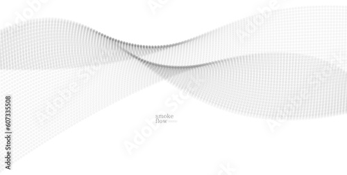 Abstract vector smoke background, wave of flowing circles particles, light grey abstract illustration, smooth and soft design, relaxing image.