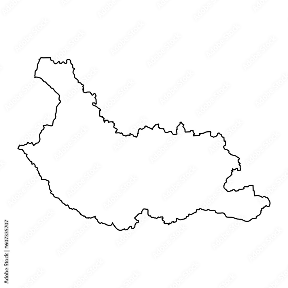 Kyustendil Province map, province of Bulgaria. Vector illustration.