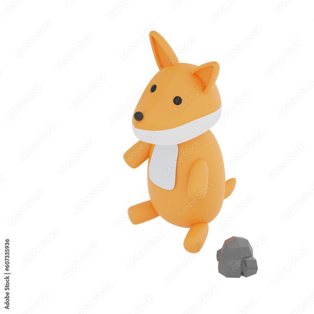 3D Fox Illustration