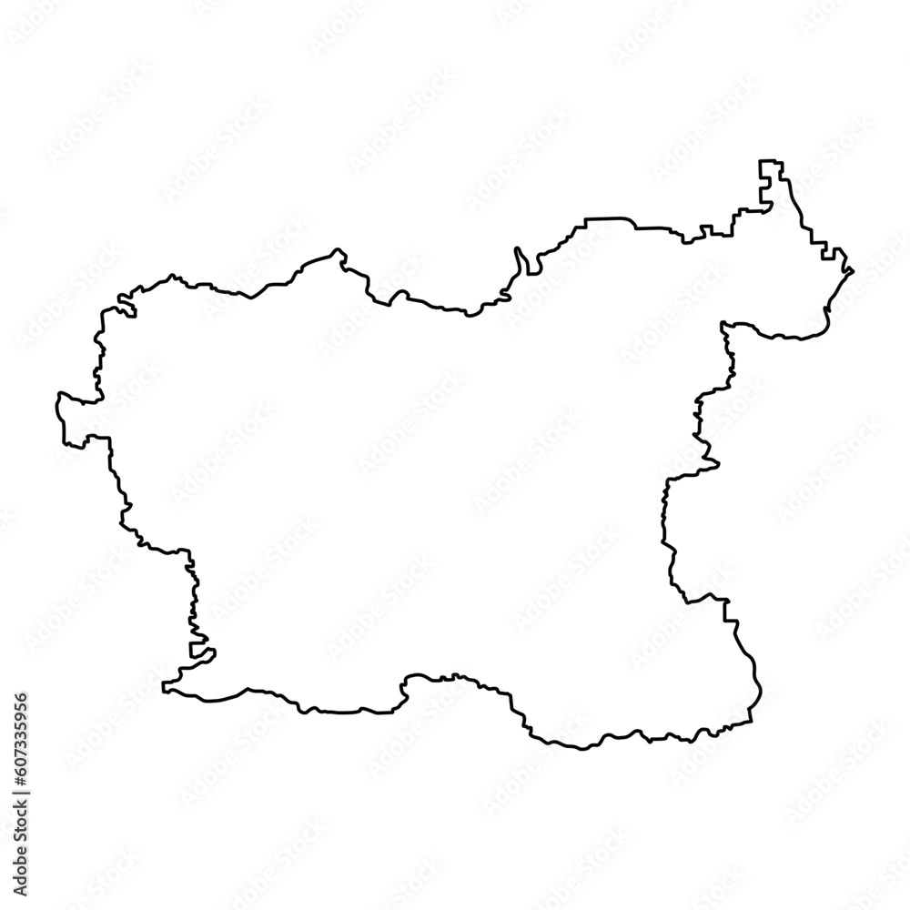 Lovech Province map, province of Bulgaria. Vector illustration.