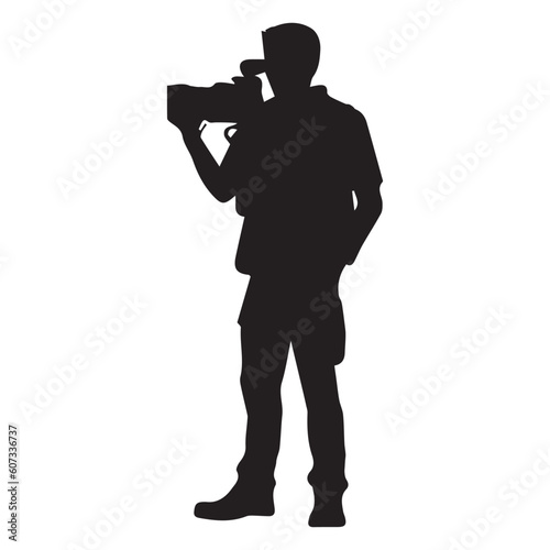 this is a camera man vector silhouette  photographer vector silhouette.