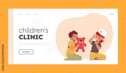 Canvas-taulu Children's Clinic Landing Page Template