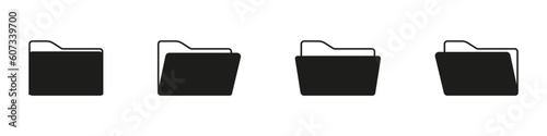  File folder icon vector. Folders set.   Different folder icon.  Vector illustration. EPS 10