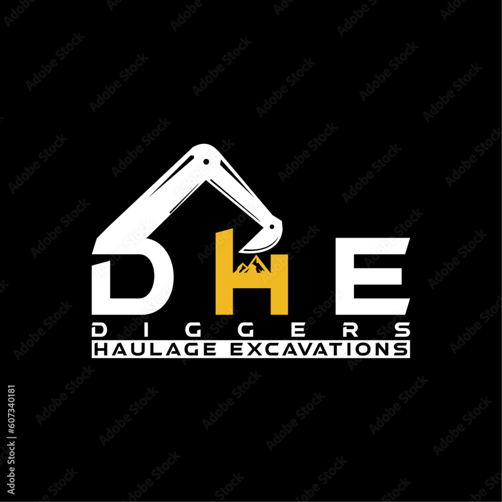 Diggers Haulage Excavations logo design concept Diggers Haulage Excavations logo design concept