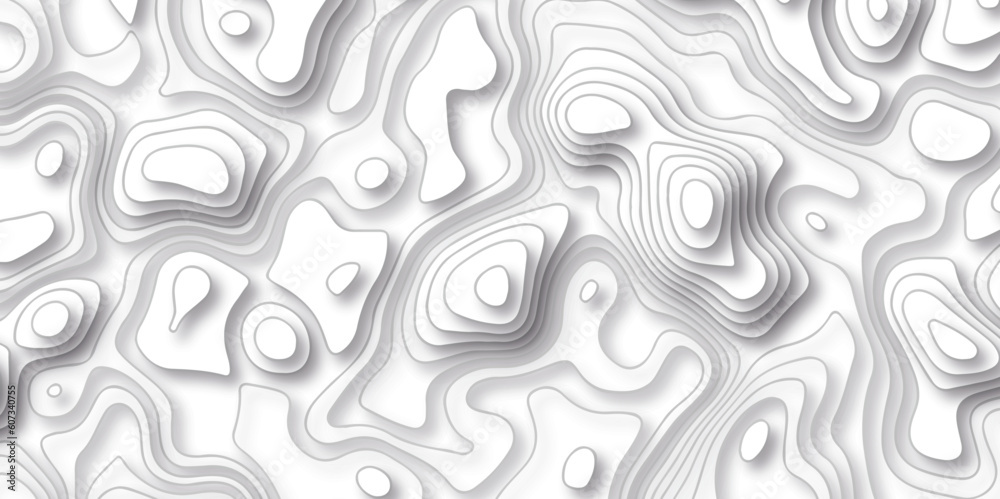 Pattern with lines and dots The stylized height of the topographic map contour in lines and contours isolated on transparent. Black and white topography contour lines map isolated on white background
