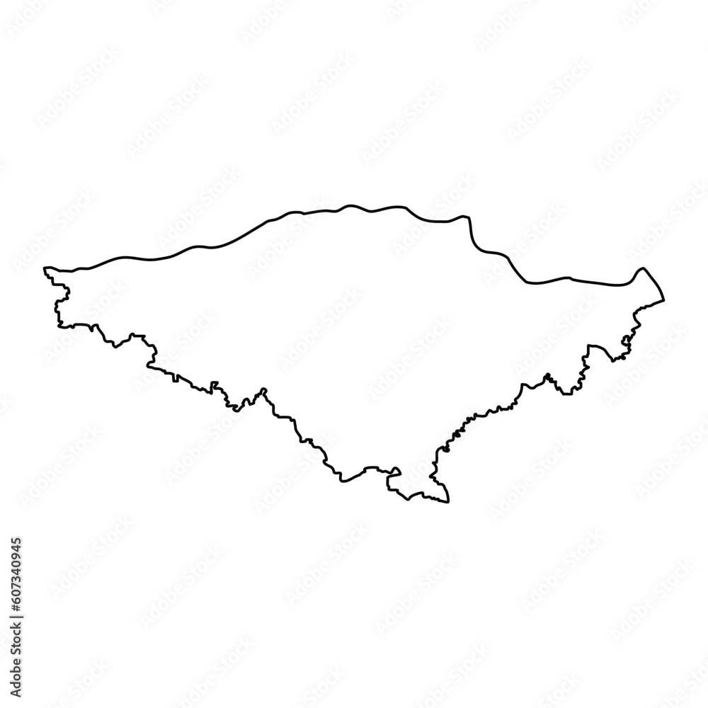 Silistra Province map, province of Bulgaria. Vector illustration.