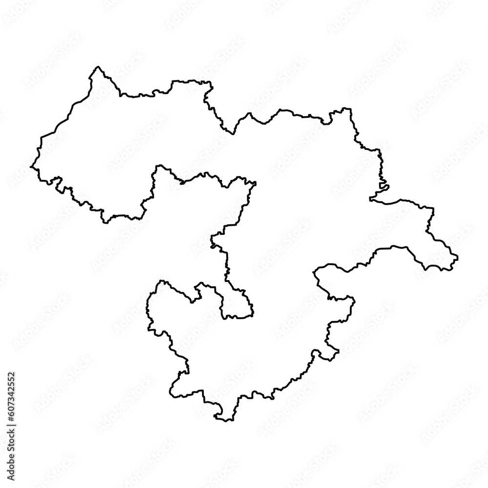 Sofia Province map, province of Bulgaria. Vector illustration.