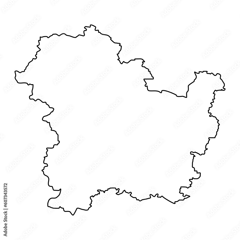 Targovishte Province map, province of Bulgaria. Vector illustration.