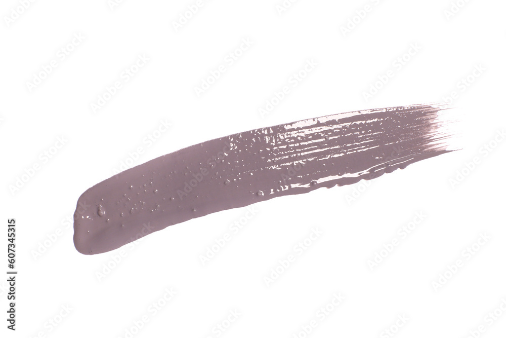 Fototapeta premium Grey paint swab smear isolated on white