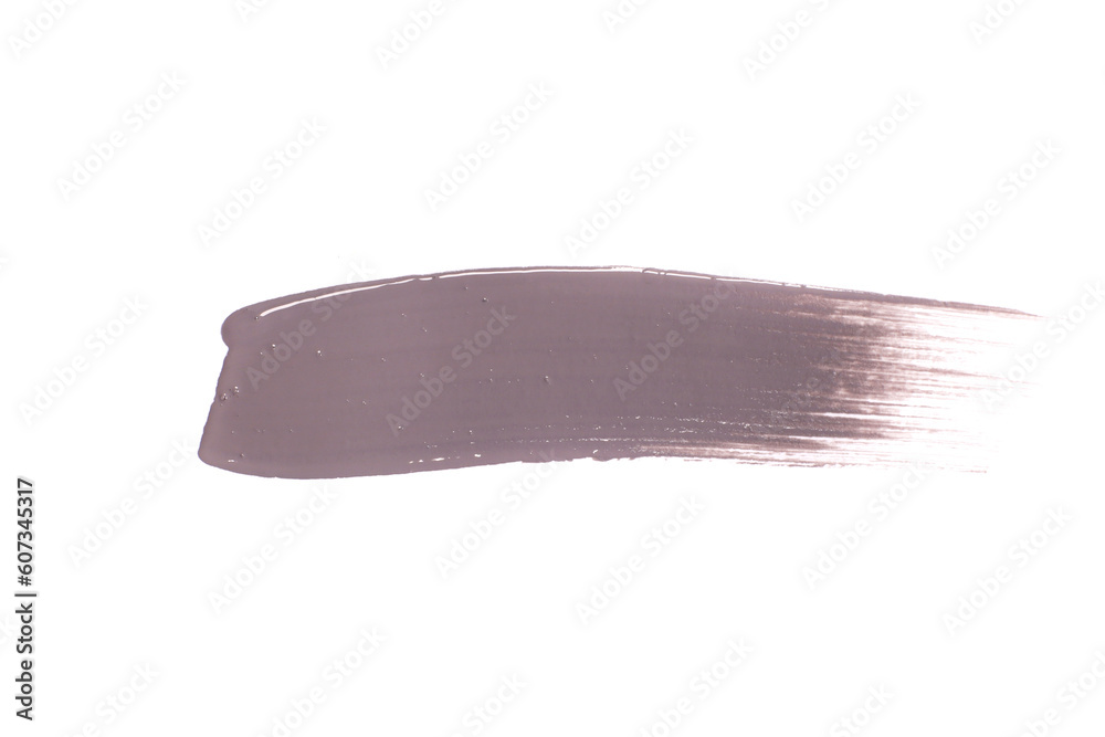 Fototapeta premium Grey paint swab smear isolated on white