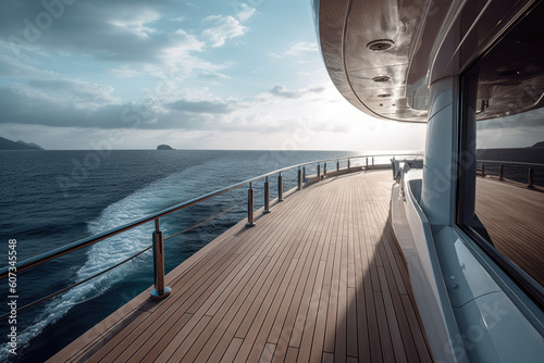 Yacht deck with view of the ocean © Visual Realm