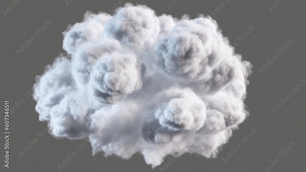 realistic white cloud isolated Generative AI realistic white cloud isolated Generative AI