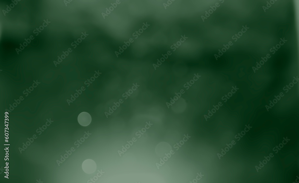 Abstract soft green blurred bokeh glitter on shiny light backdrop smooth background.