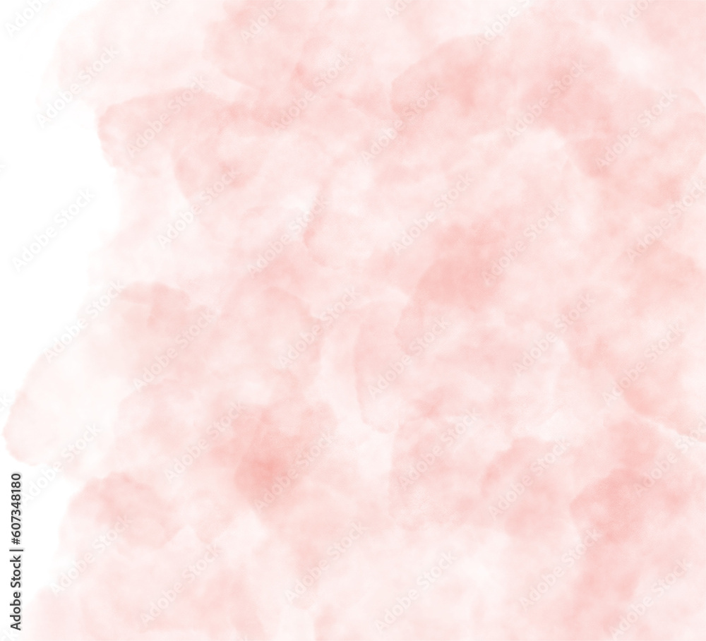 light pastel pink Watercolor background brush texture frame