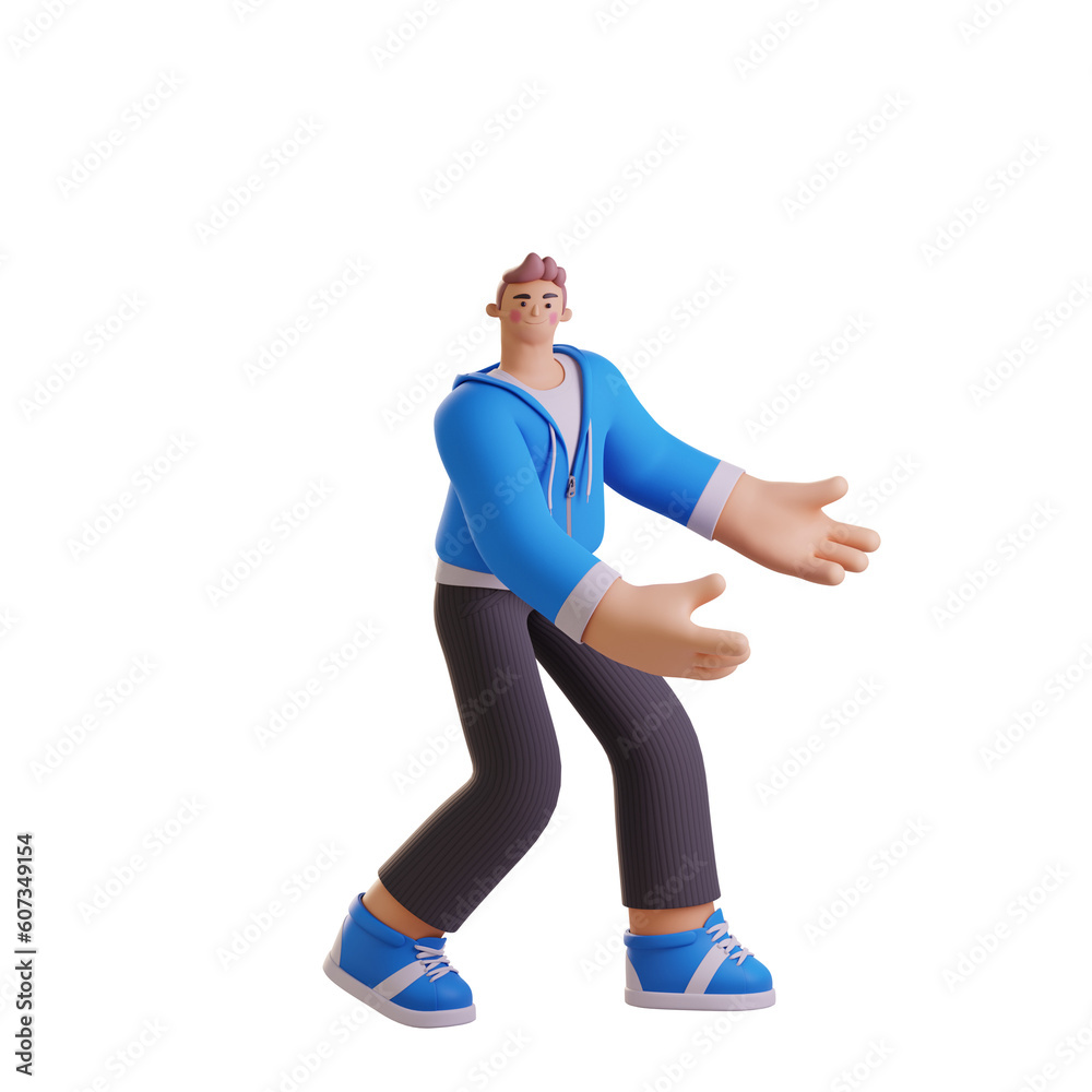 3D Character Illustration Invitation 3D Character Illustration Invitation