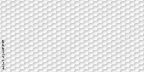Hexagon honeycomb white Background with geometric hexagon shapes. Hexagonal structure futuristic white background and Embossed Hexagon , honeycomb white Background ,light shadow ,Vector. © armans