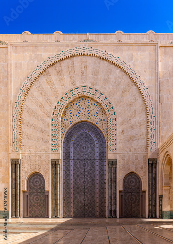 Hassan 2 Mosque in Casablanca on the west coast of Morocco