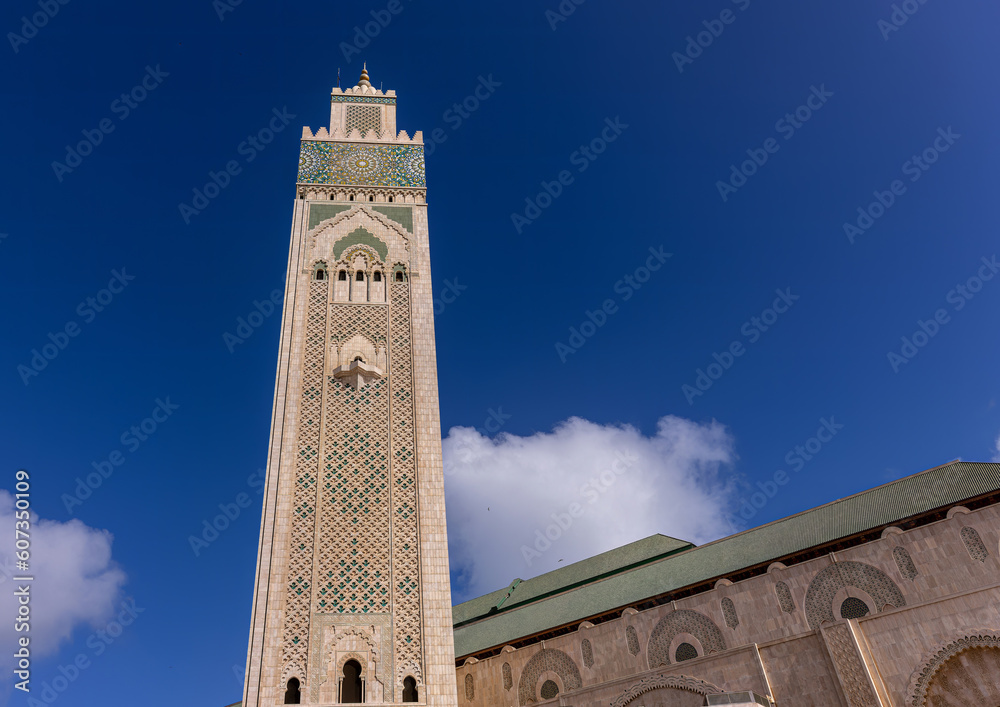 Fototapeta premium Hassan 2 Mosque in Casablanca on the west coast of Morocco