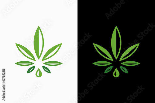 cannabis luxury logo vector premium template