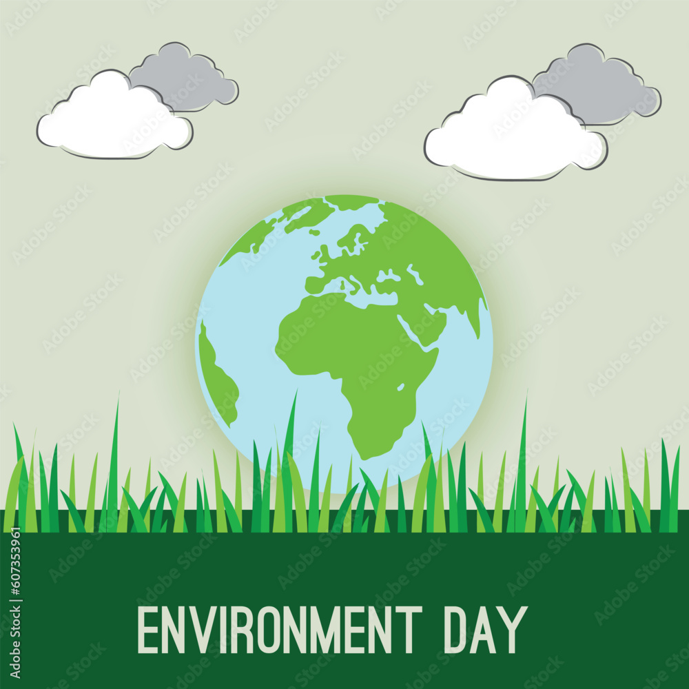 Naklejka premium Vector illustration of a Background for World Environment Day.