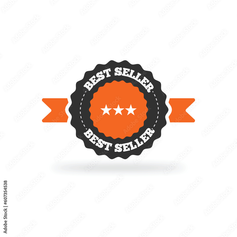 Best seller badge logo icon design . Best seller vector white background  Stock Vector