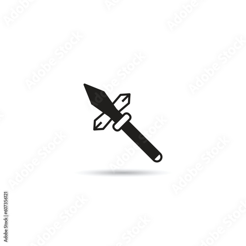 spear icon on white background vector illustration