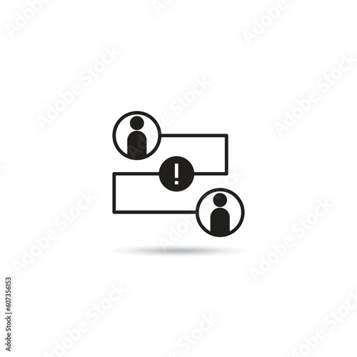 disconnected people icon on white background vector illustration