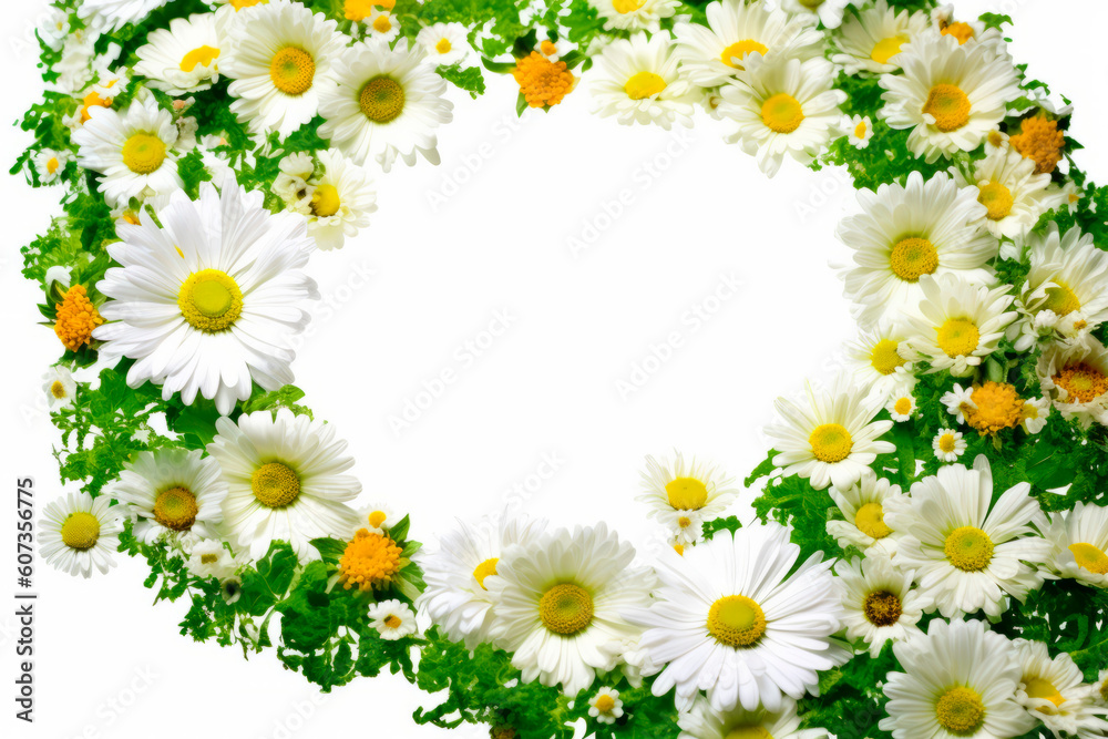 Green and colourful flower frame layout with text space, copy space. Wedding concept, Birthday concept, Congratulations concept. Women's Day, Mother's Day, Valentine's Day. Generative AI. Green and colourful flower frame layout with text space, copy space. Wedding concept, Birthday concept, Congratulations concept. Women's Day, Mother's Day, Valentine's Day. Generative AI.