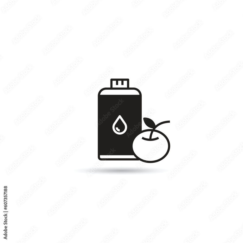 orange juice bottle icon on white background orange juice bottle icon on white background