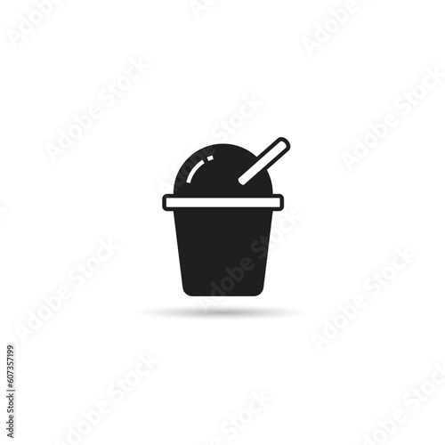 tea cup icon on white background