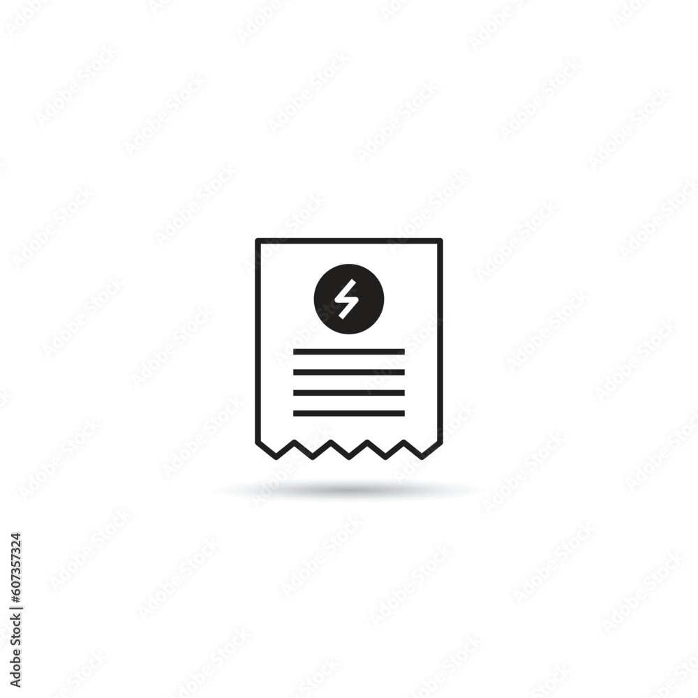 electricity bill icon on white background vector illustration electricity bill icon on white background vector illustration