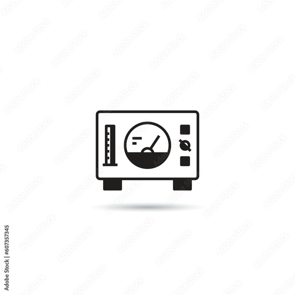 meter and gauge icon on white background meter and gauge icon on white background
