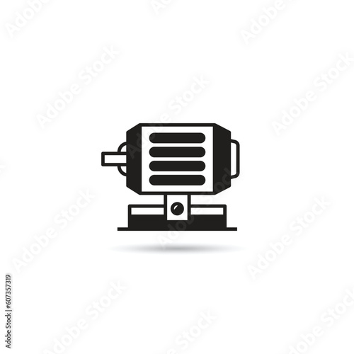 electric motor icon on white background vector illustration