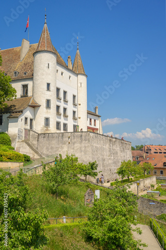 View of the Nyon Castle in Nyon, Switzerland photo