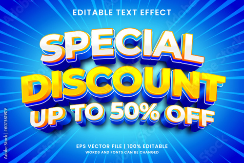 Special sale promo 3d editable text effect