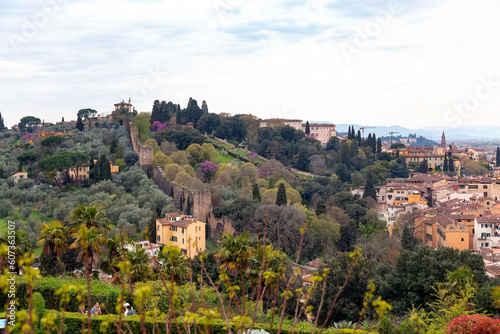 Panoramic view of Florence city from the Rose Gardens