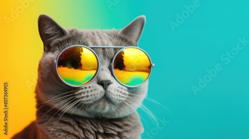 Cool cat with sunglasses © ZEKINDIGITAL