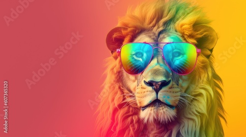Cool lion with sunglasses © ZEKINDIGITAL