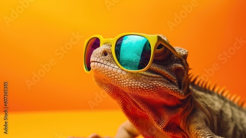 Cool lizard with sunglasses © ZEKINDIGITAL