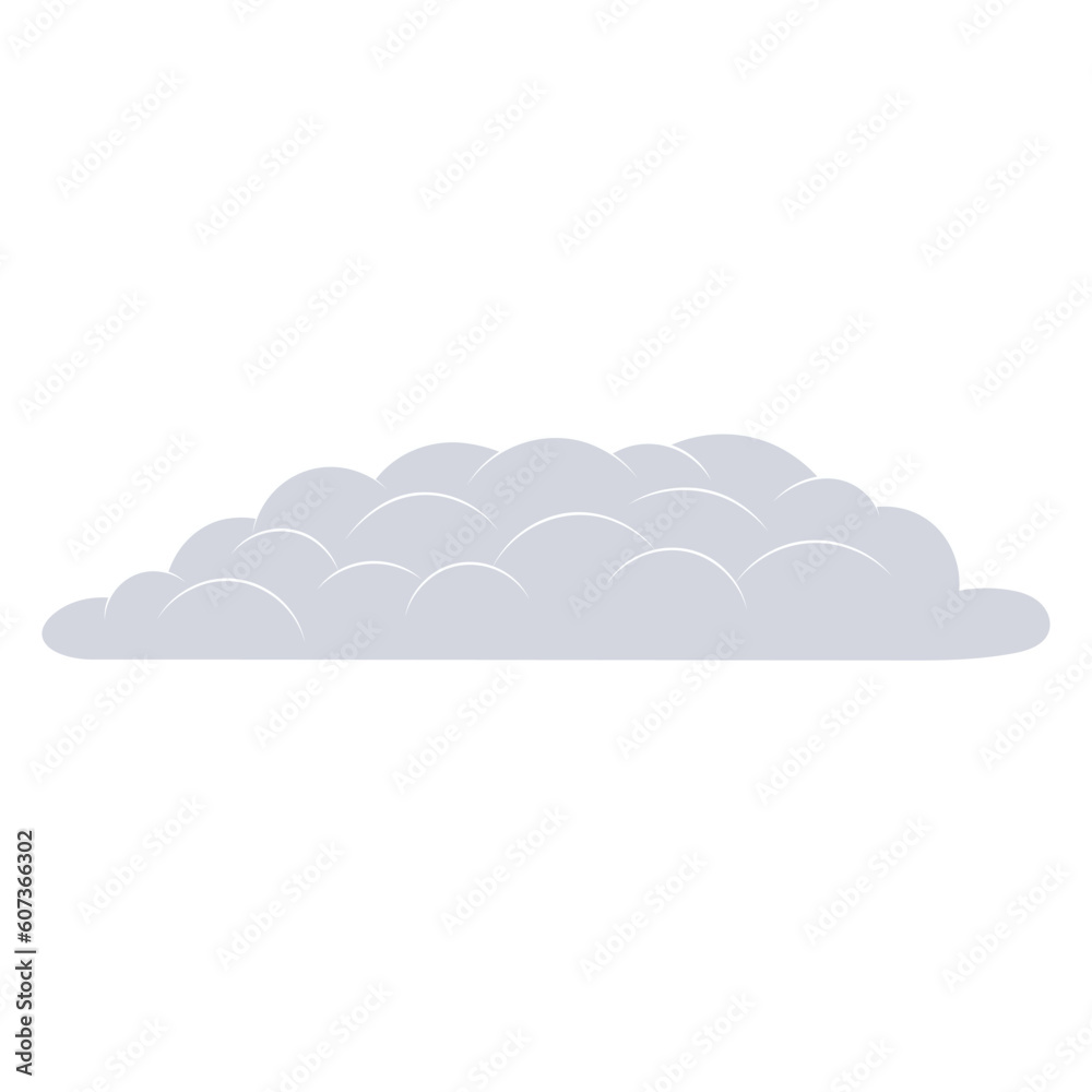 Puffy cumulus cloud illustration. Abstract geometric cartoon style design, isolated vector. Weather forecast, nature element, rain cloud Puffy cumulus cloud illustration. Abstract geometric cartoon style design, isolated vector. Weather forecast, nature element, rain cloud