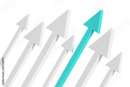 Multiple arrows pointing up. Growth concept.